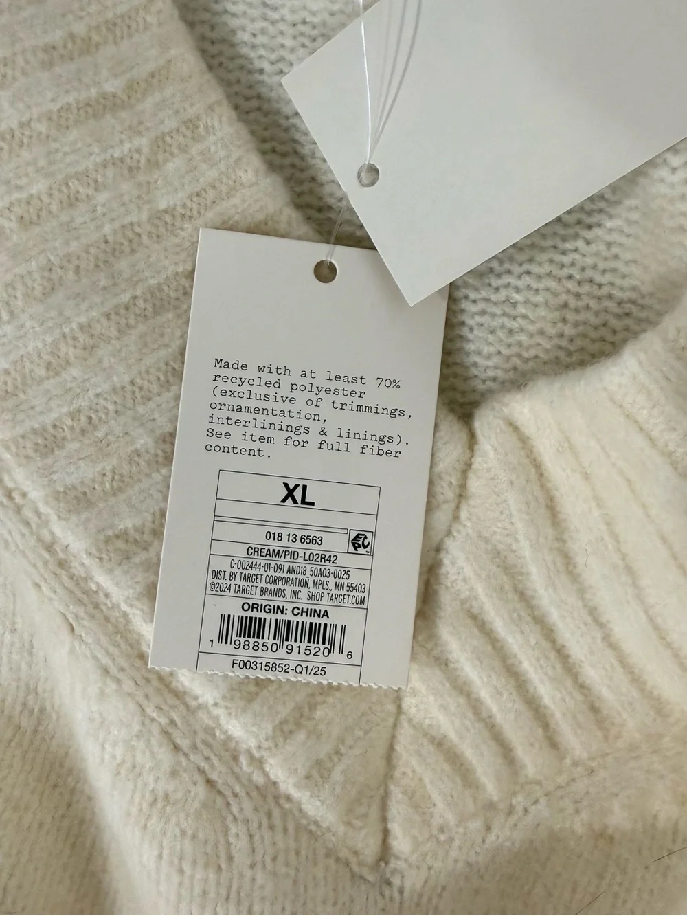 a new day Ivory V-Neck Cozy Knit Sweater